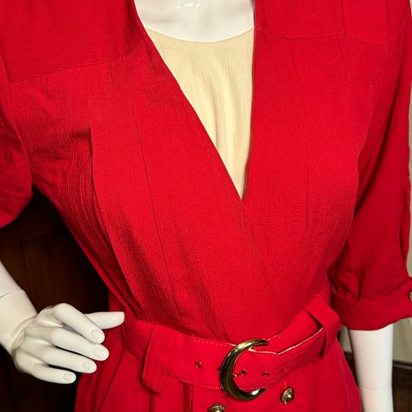 Vintage 90s Red Dress, size 8 - Picture 2 of 7